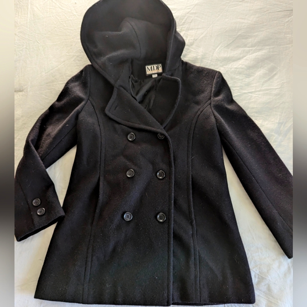 MDP (Mario De Pinto) Hooded Wool Coat